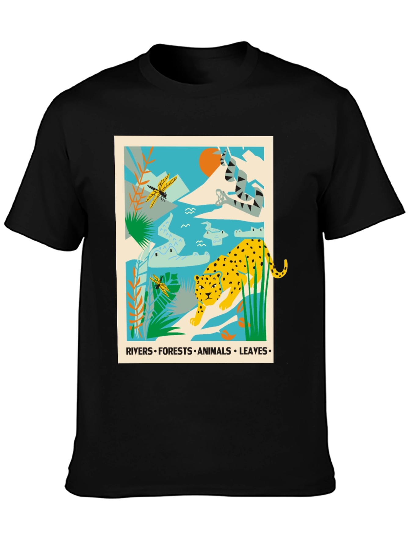Jungle Animals Graphic Print T-Shirt