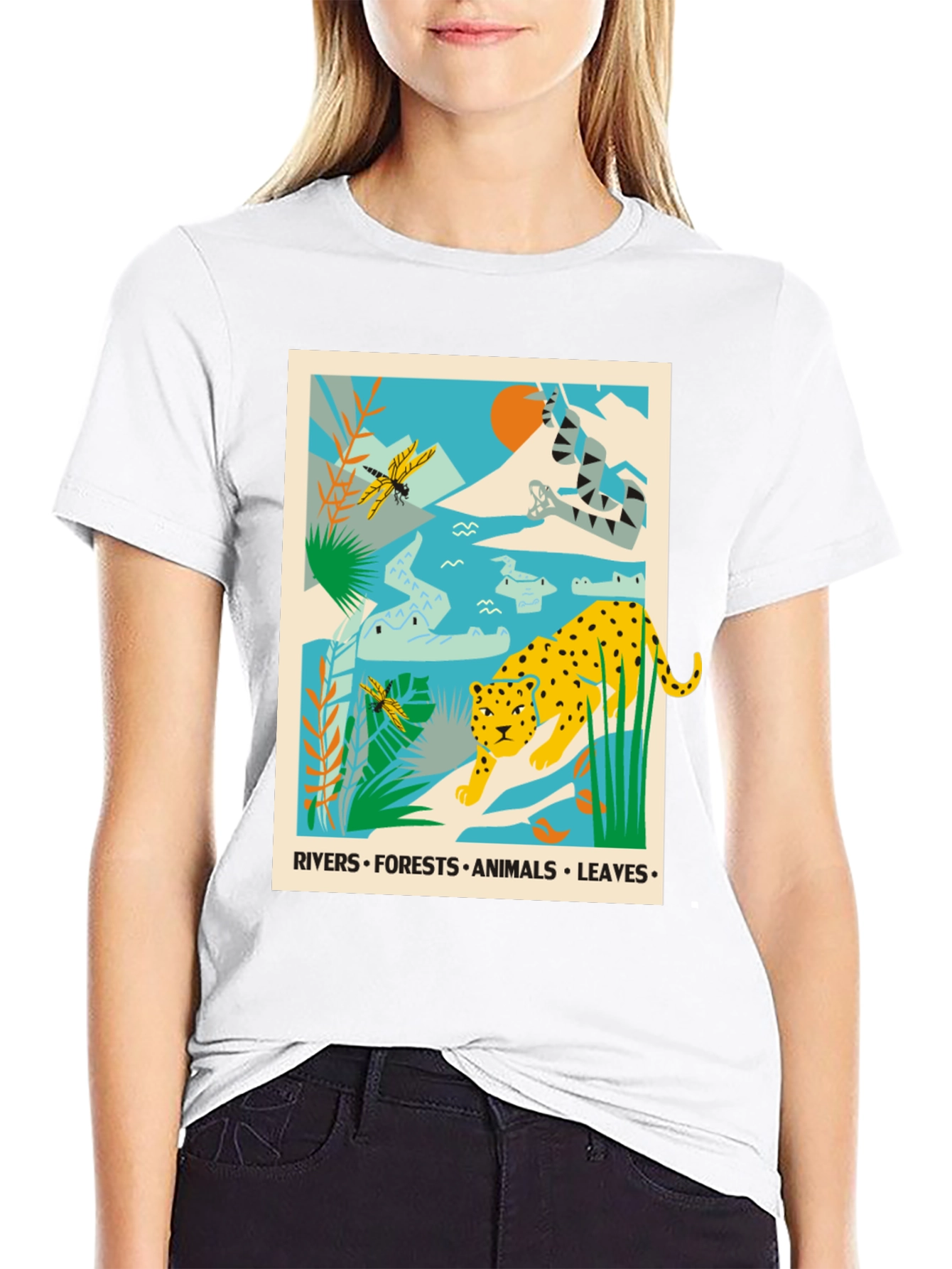 Jungle Animals Graphic Print T-Shirt
