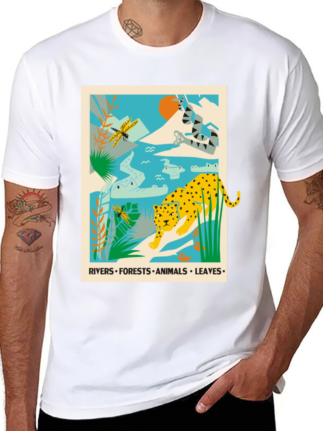 Jungle Animals Graphic Print T-Shirt