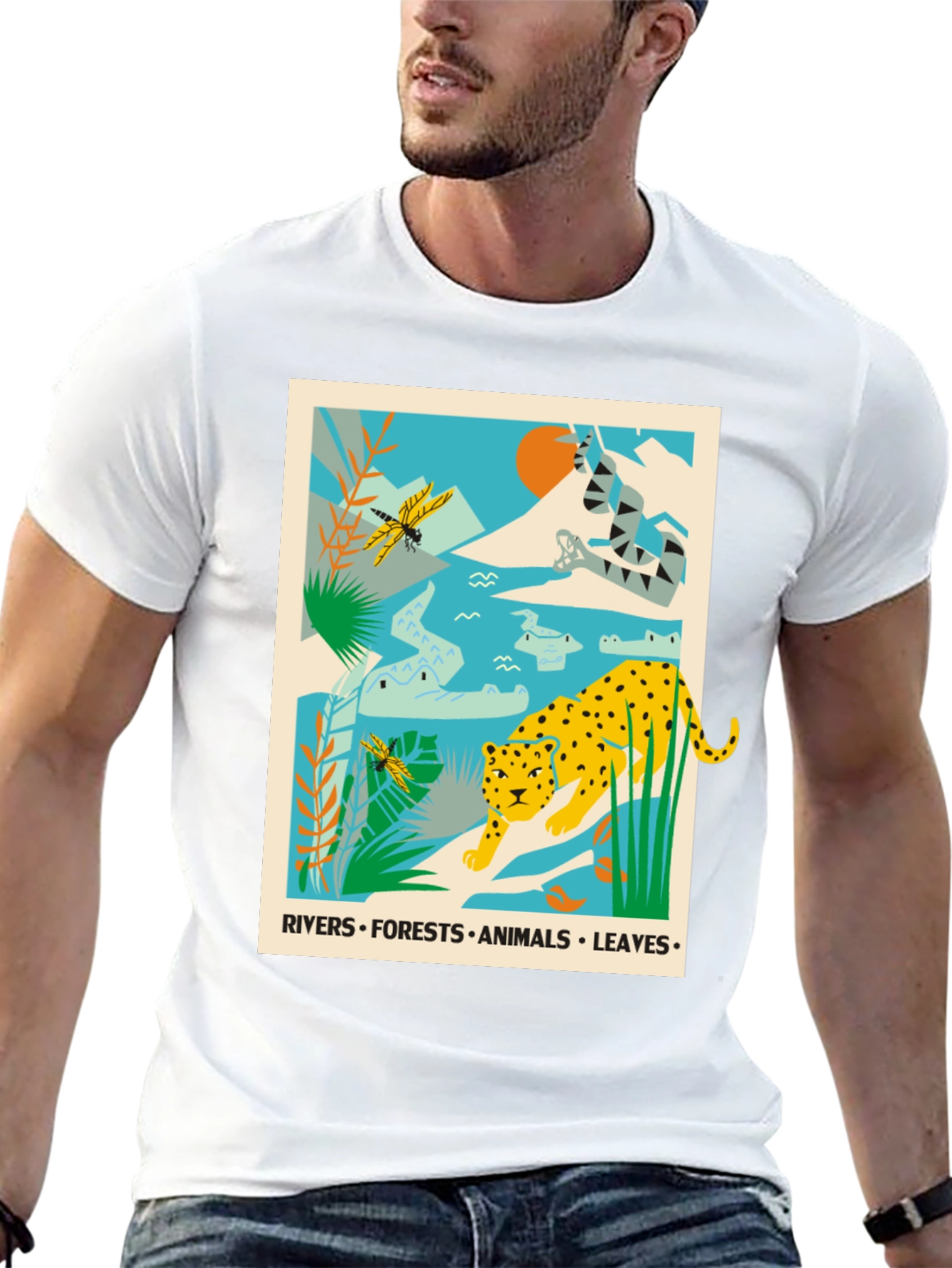 Jungle Animals Graphic Print T-Shirt