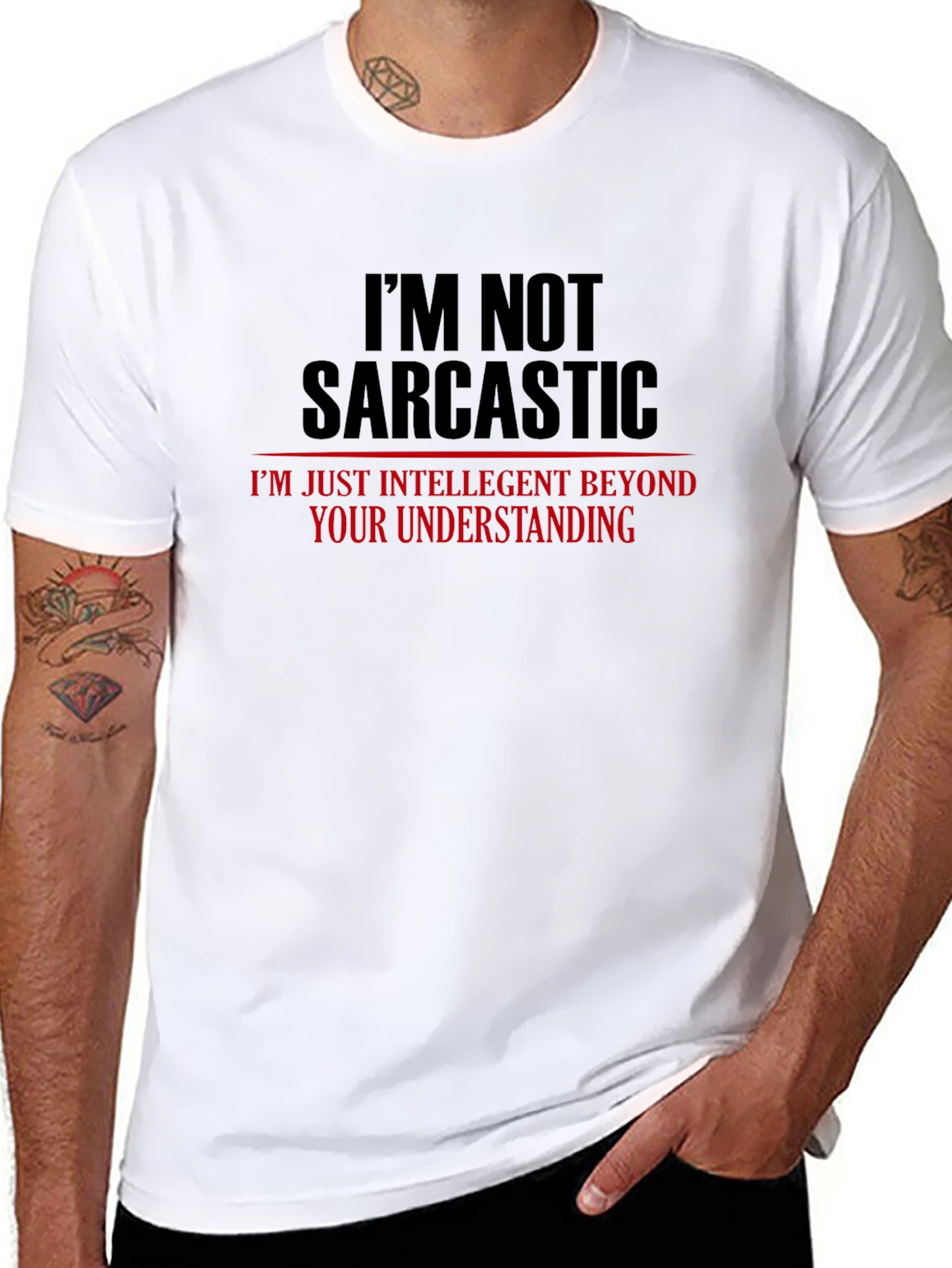 Sarcastic Humor Graphic Tee - Mens Black T-Shirt
