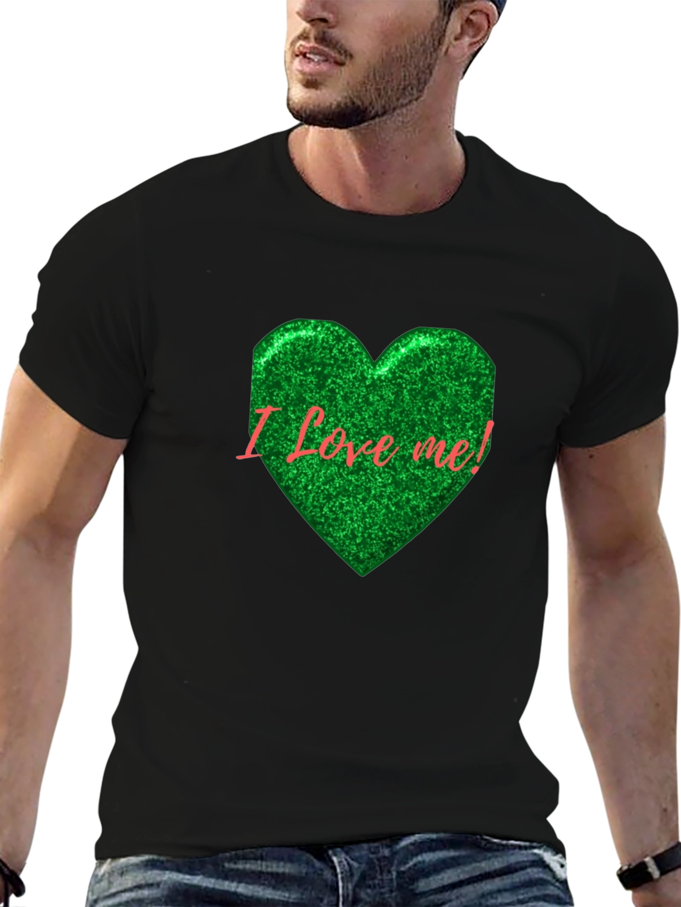 I Love Me! Black Graphic Tee