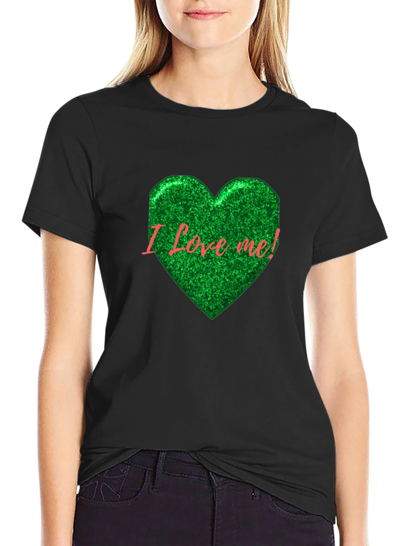 I Love Me! Black Graphic Tee