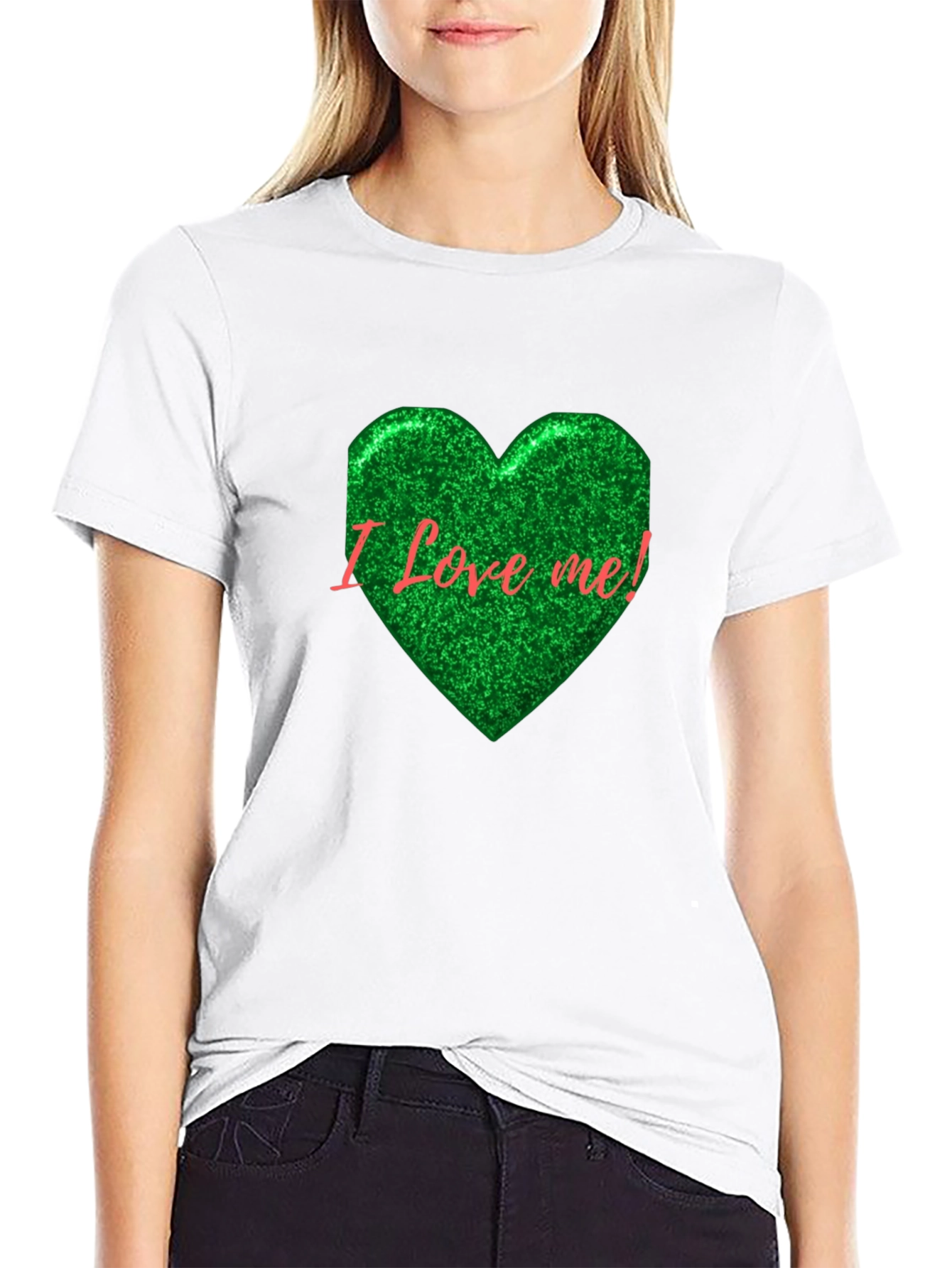 I Love Me! Black Graphic Tee
