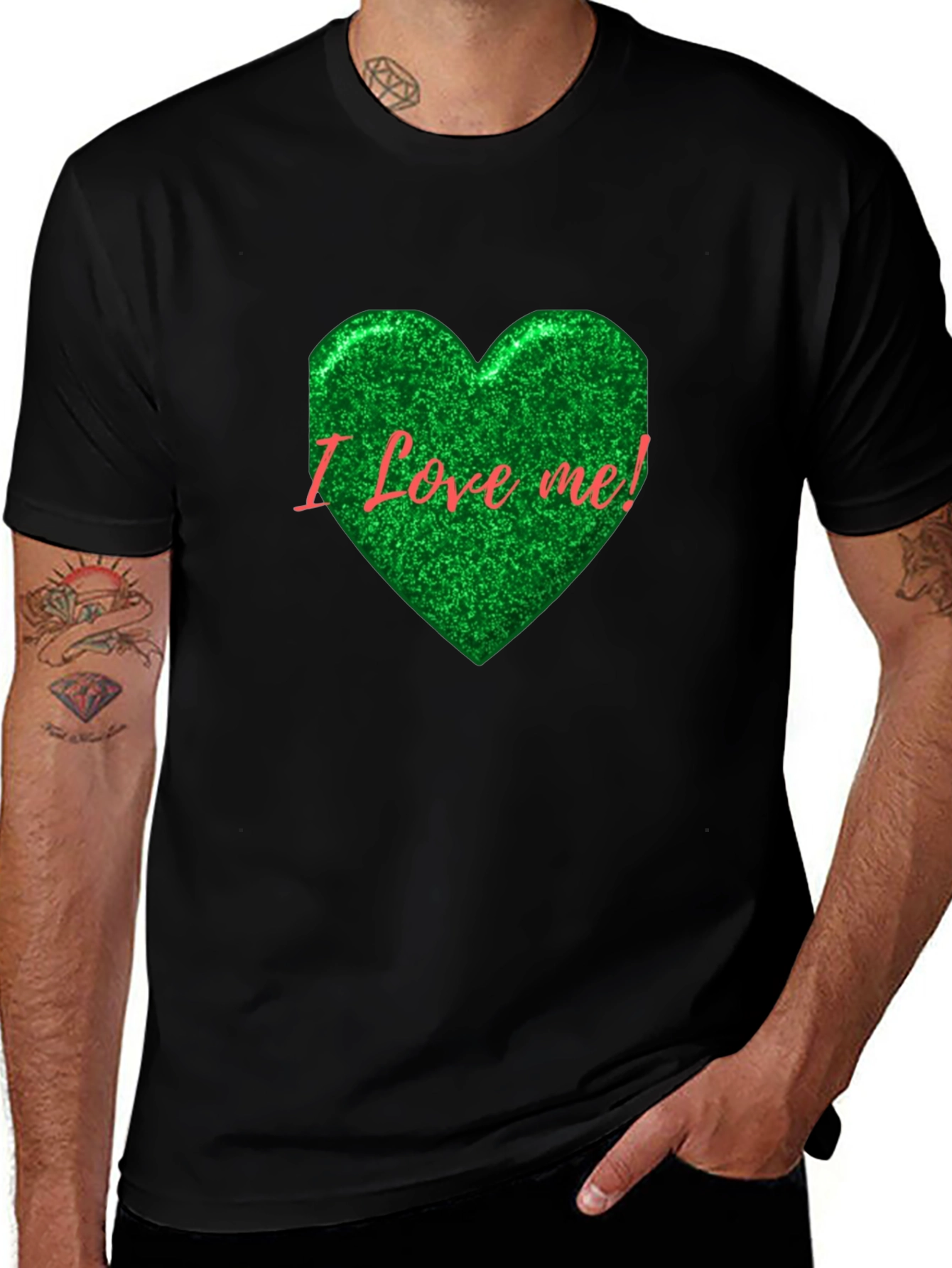 I Love Me! Black Graphic Tee