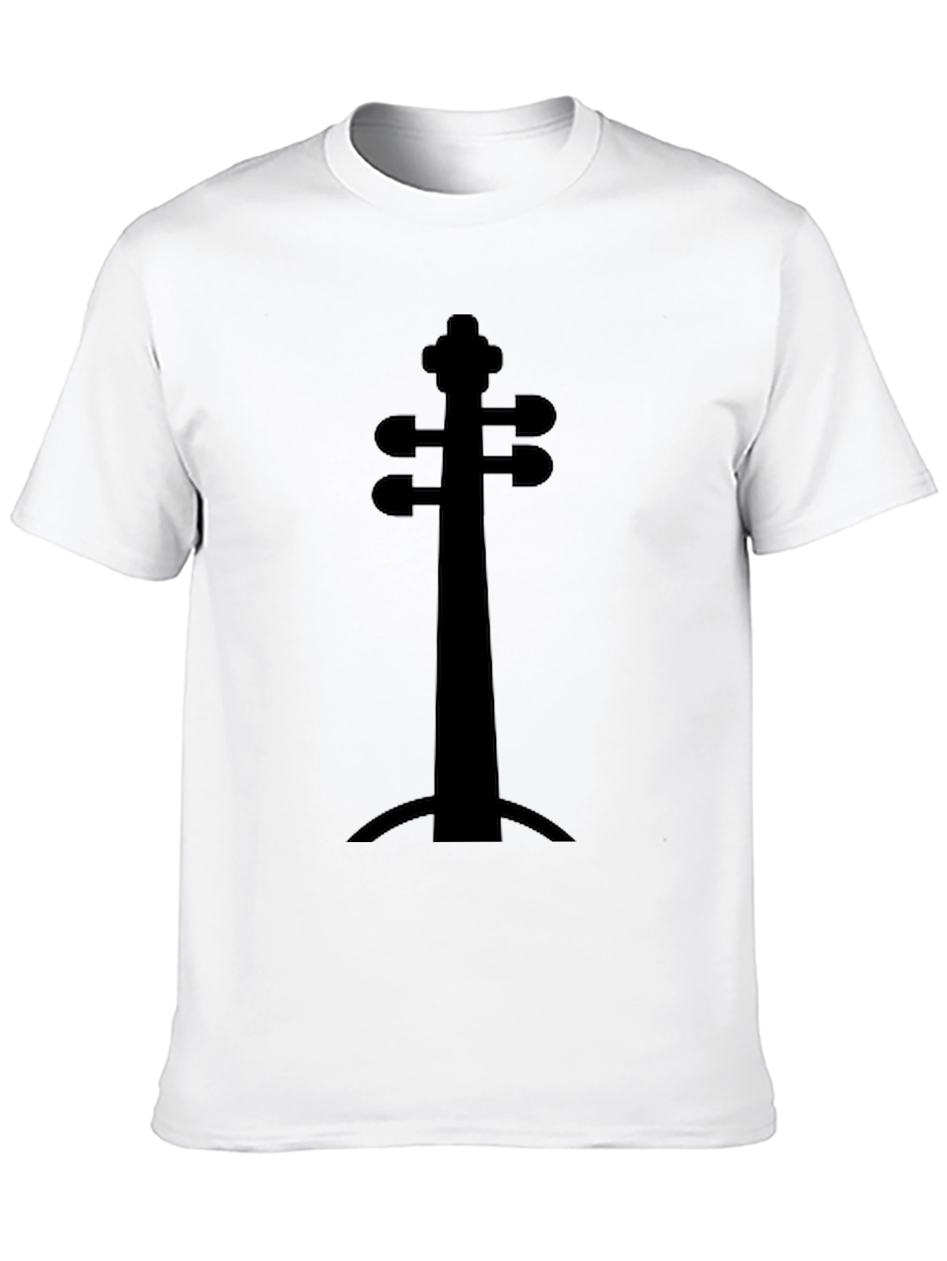 Violin Scroll Graphic Tee - Black