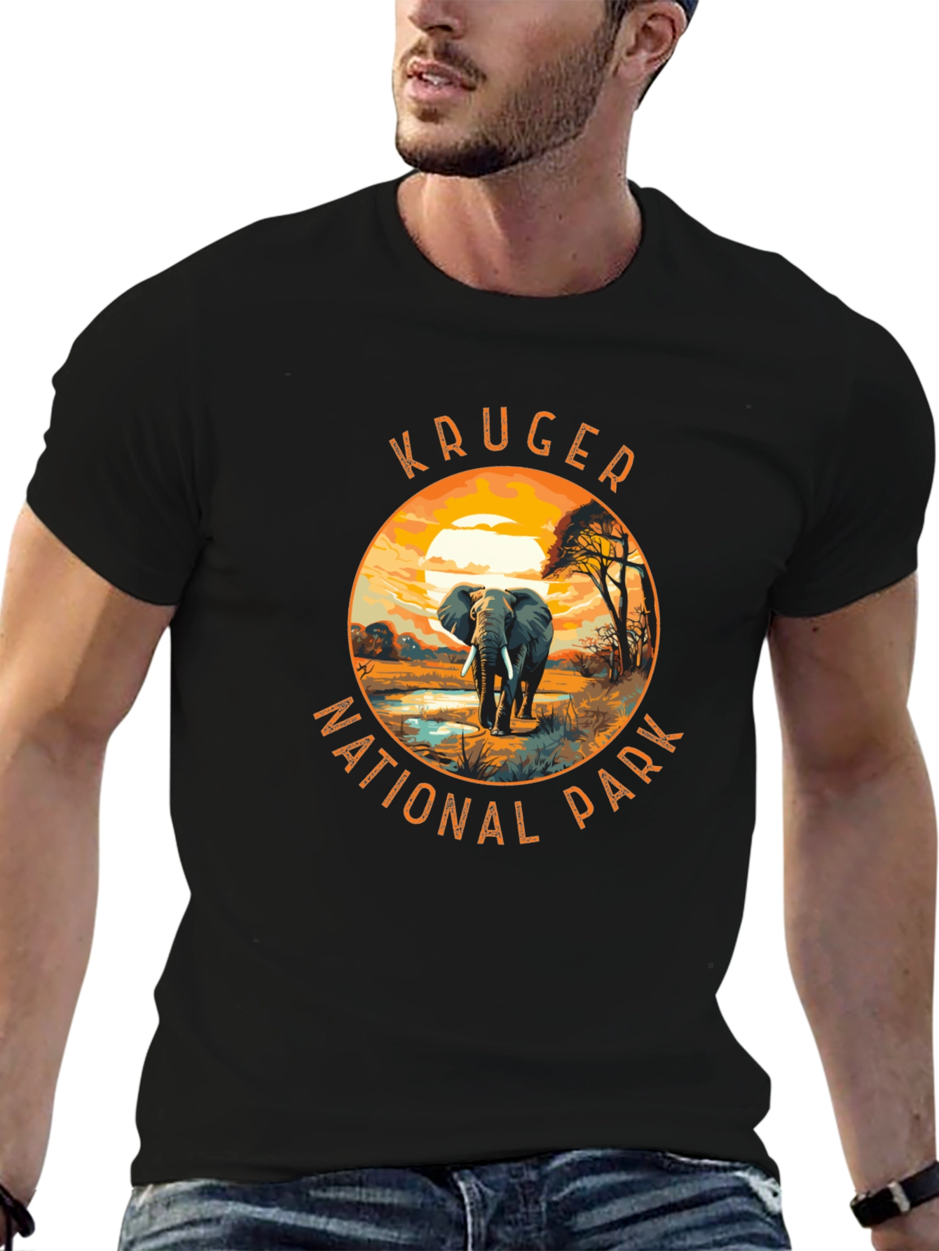Kruger National Park T-Shirt - Safari Elephant Design