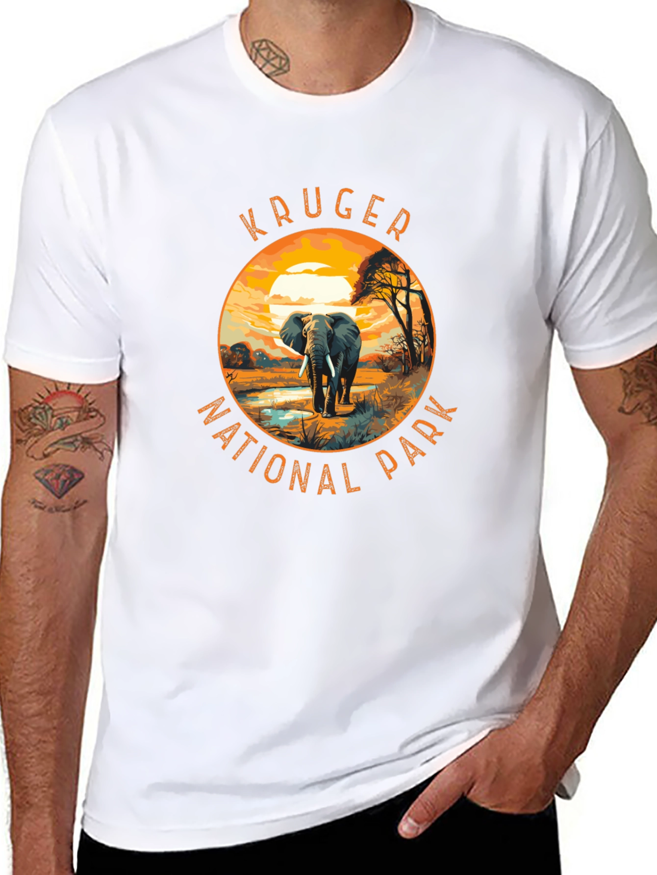 Kruger National Park T-Shirt - Safari Elephant Design