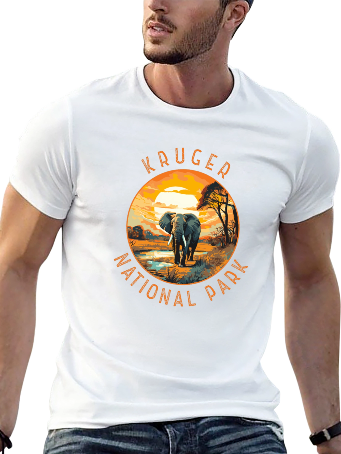 Kruger National Park T-Shirt - Safari Elephant Design