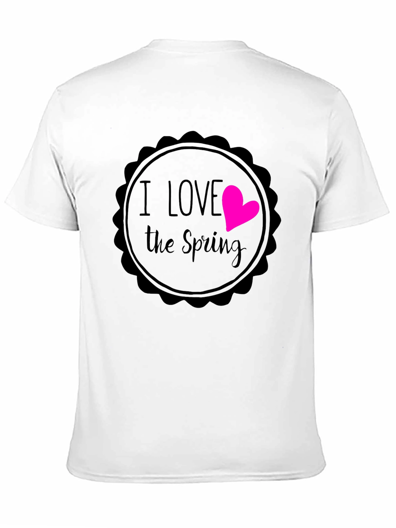 I Love the Spring Black Graphic T-Shirt