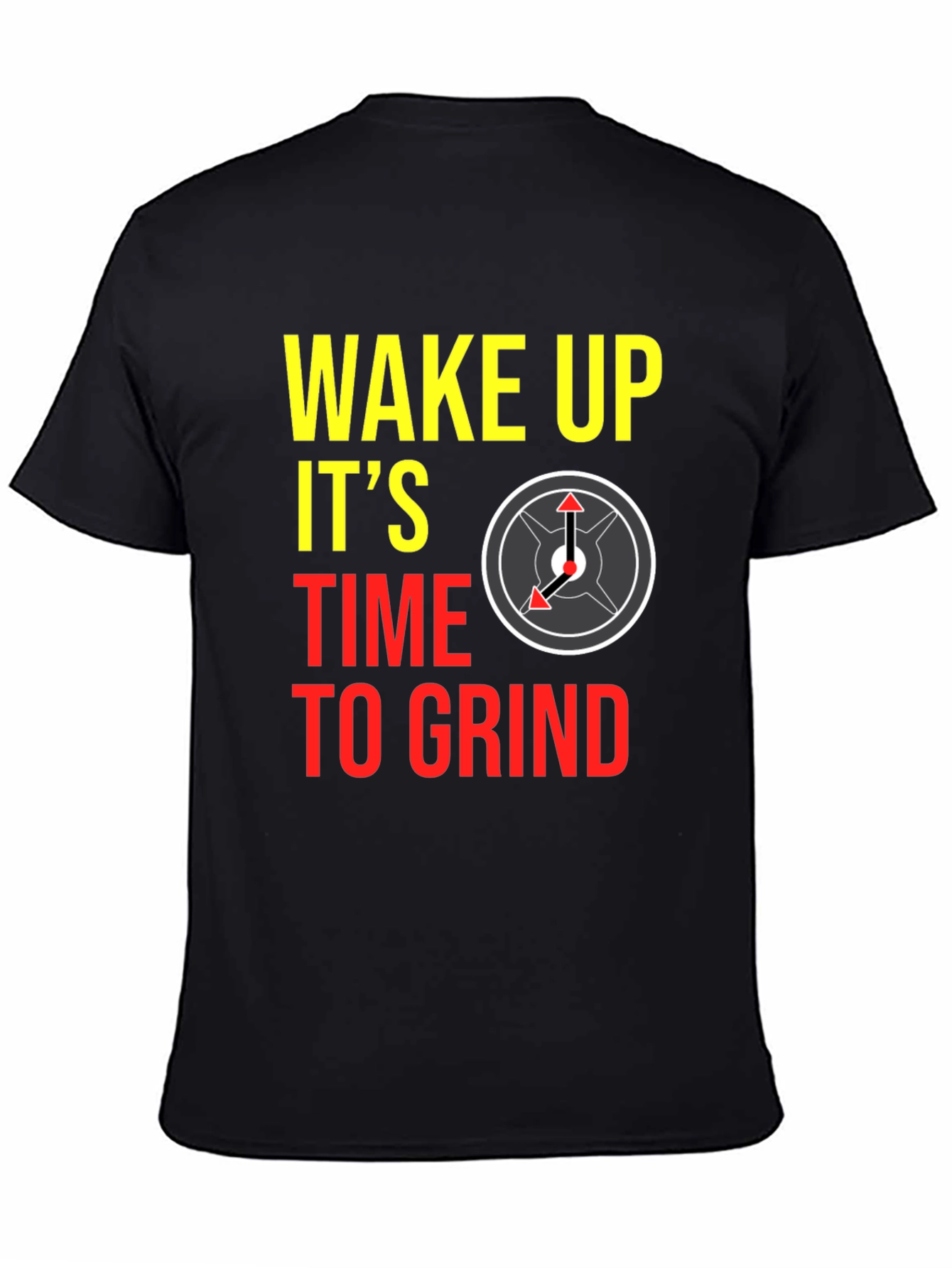 Wake Up Grind Time Black Graphic Tee