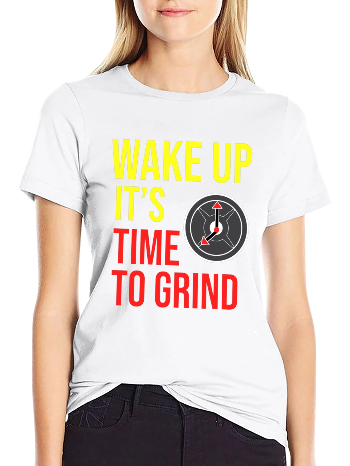 Wake Up Grind Time Black Graphic Tee