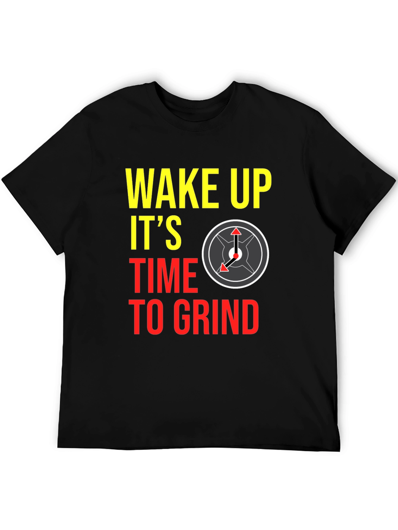Wake Up Grind Time Black Graphic Tee