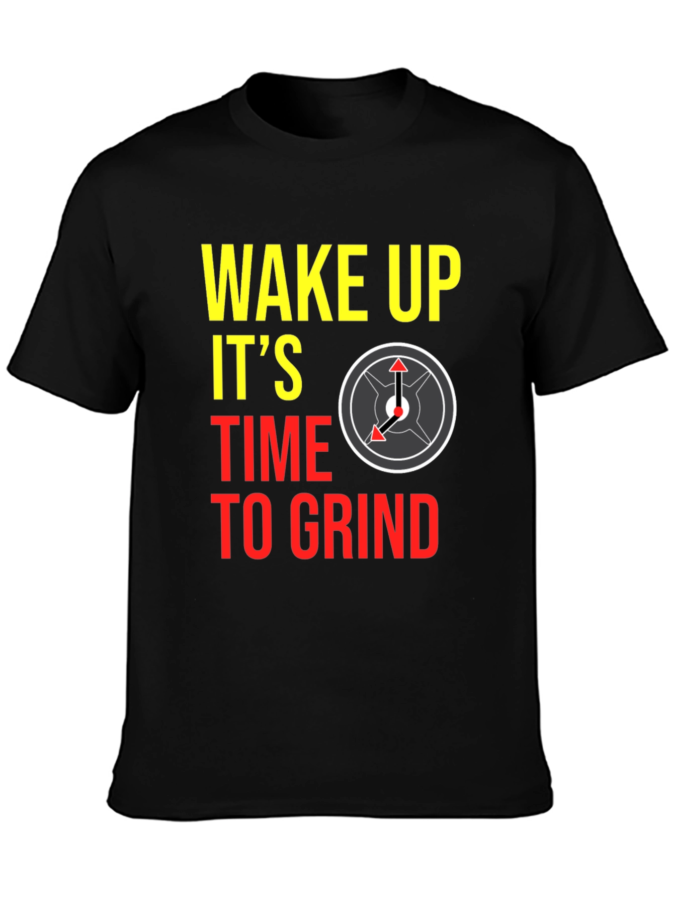 Wake Up Grind Time Black Graphic Tee