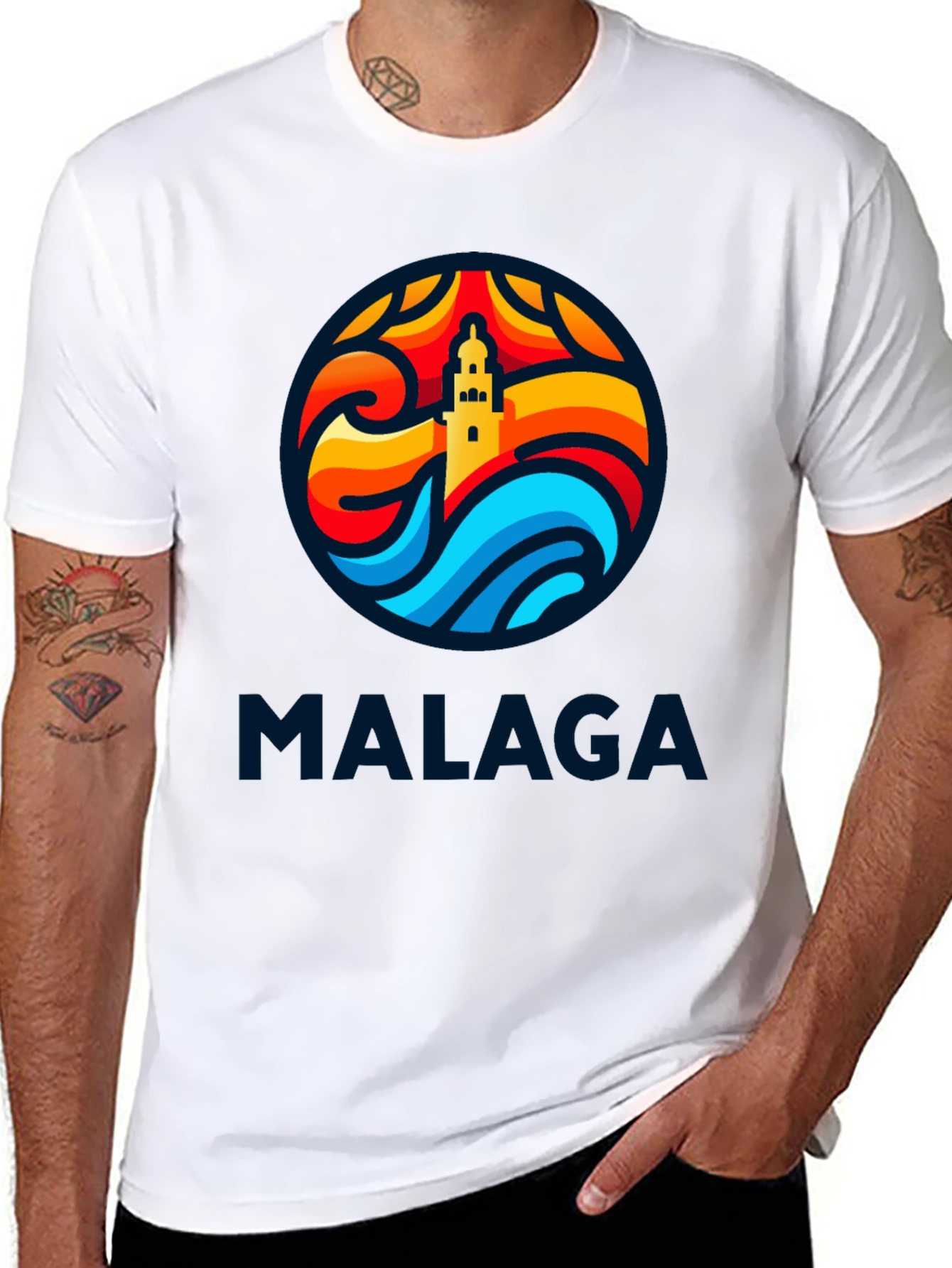 Malaga Tower T-Shirt - Stylish Graphic Tee