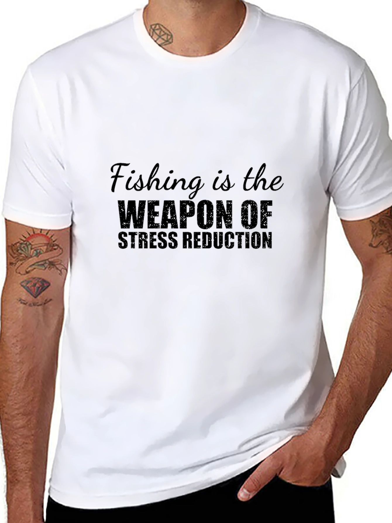 Fishing Is The Weapon Of Stress Reduction T-Shirt