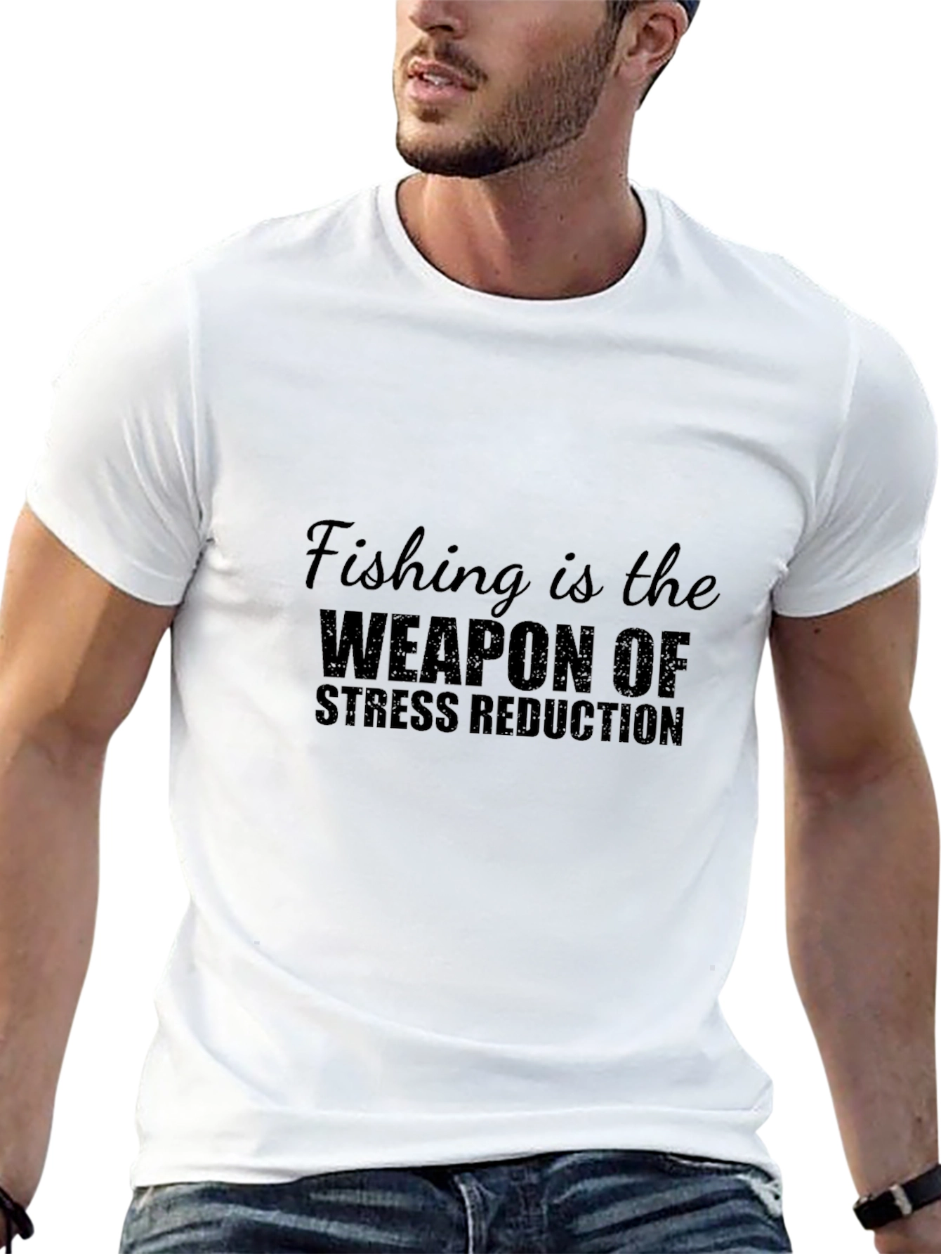 Fishing Is The Weapon Of Stress Reduction T-Shirt