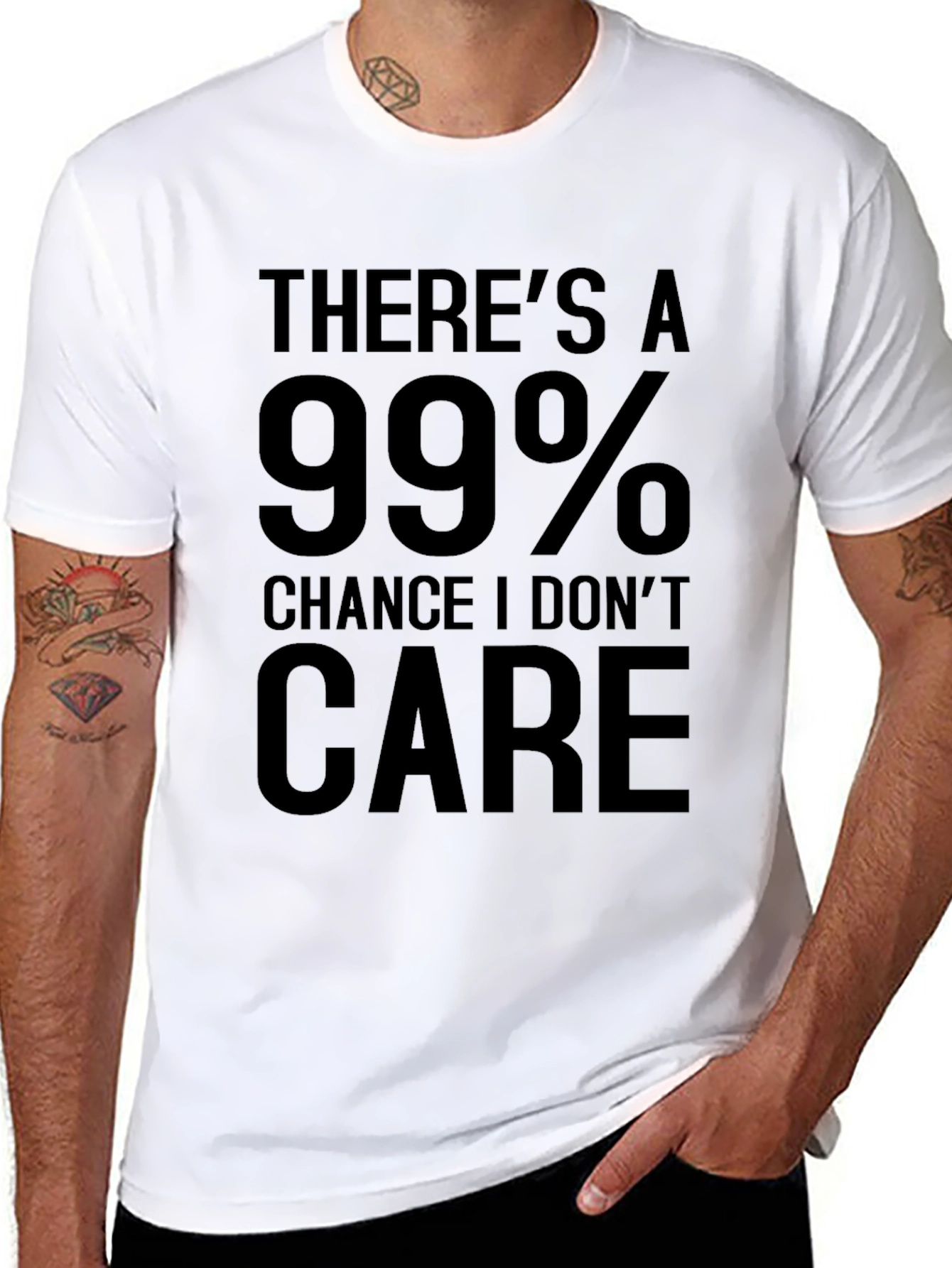 Funny 99% Chance I Dont Care Graphic Tee