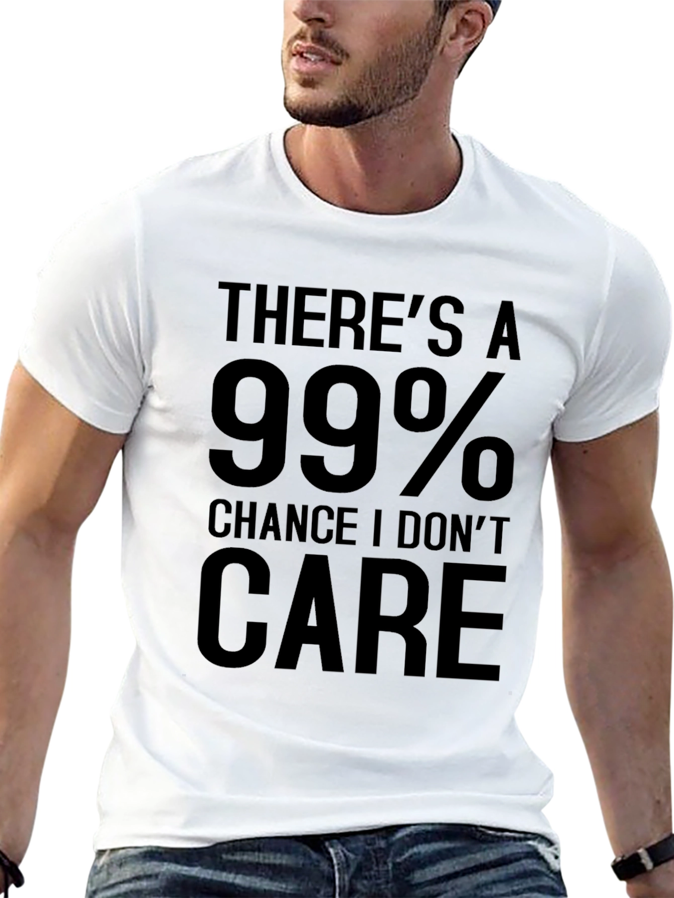 Funny 99% Chance I Dont Care Graphic Tee