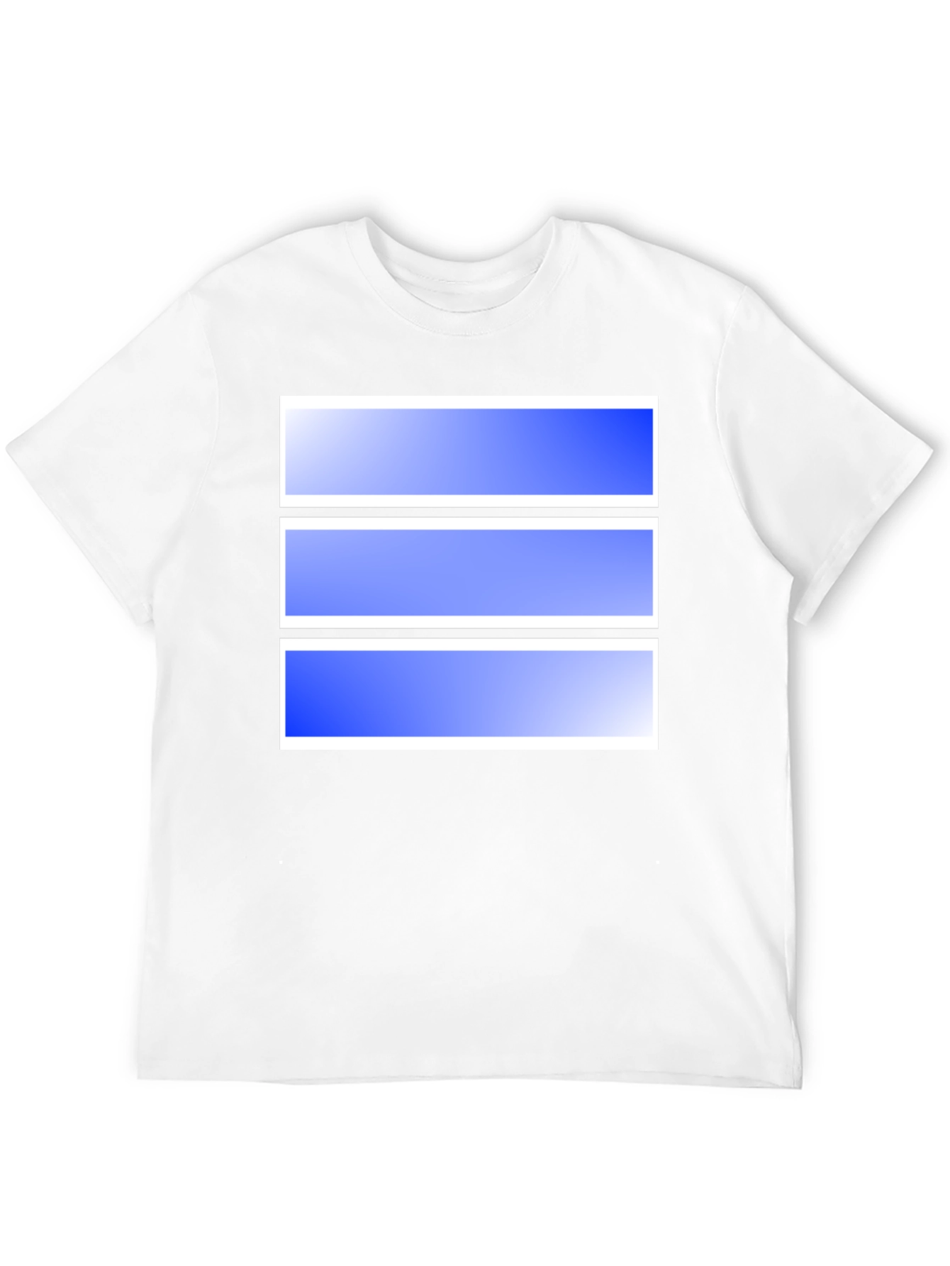 Modern Graphic Tee - Blue Stripes Black Shirt