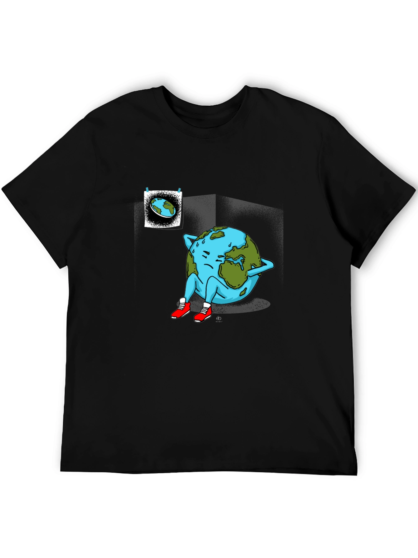 Earth Day Tee - Sad Earth Graphic Novelty T-Shirt