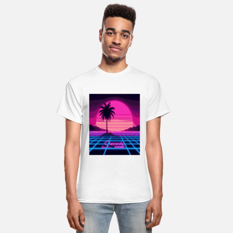 Chasing Sunsets Synthwave T-Shirt - Retro Neon Tee