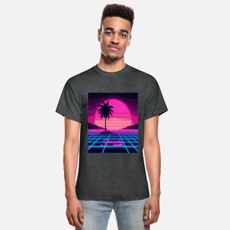 Chasing Sunsets Synthwave T-Shirt - Retro Neon Tee
