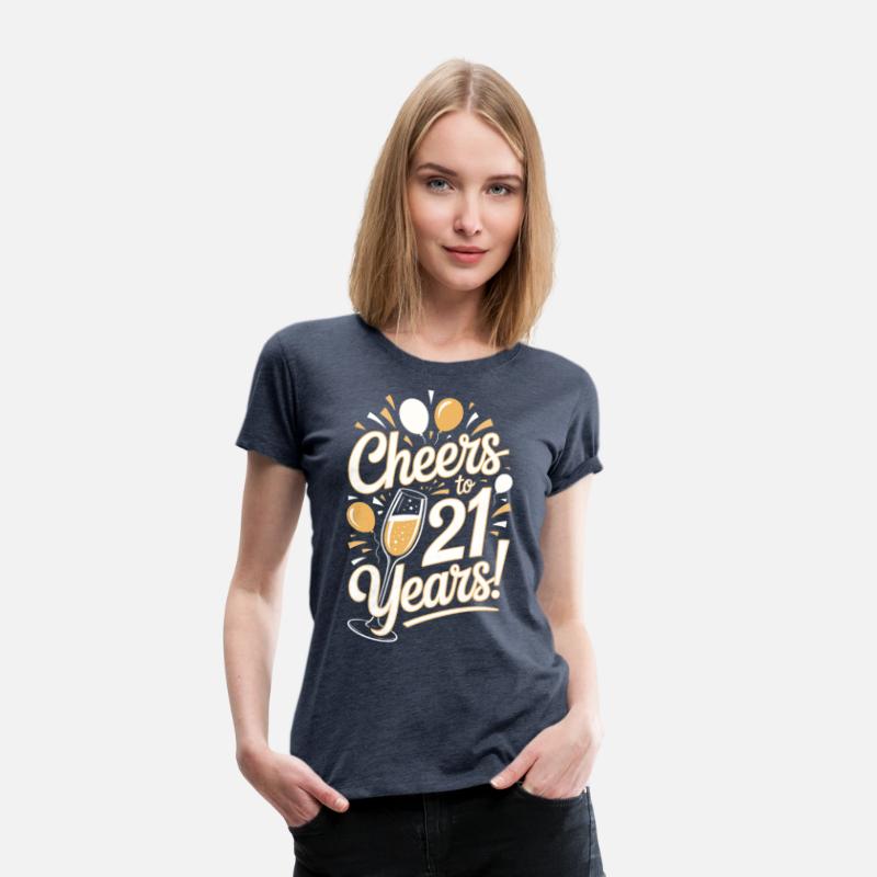 Cheers to 21 Years Birthday Tee for Men and Women
