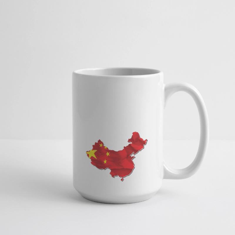 China Flag in China Map
