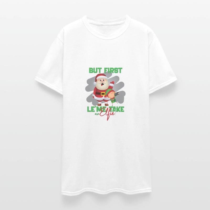 Christmas Elfie & Santa Photobomb Tee