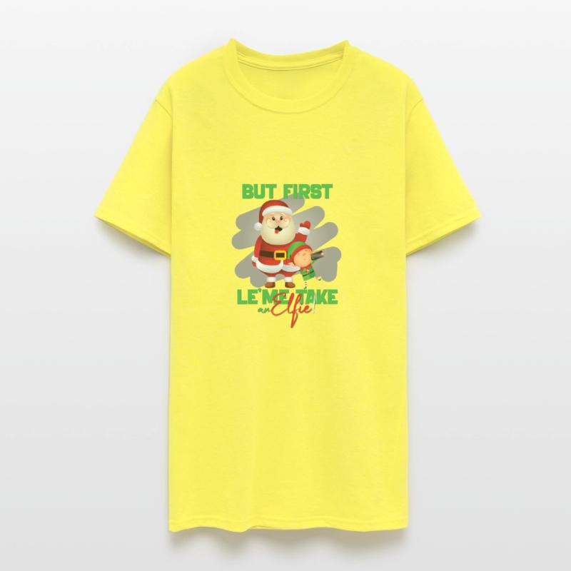 Christmas Elfie & Santa Photobomb Tee