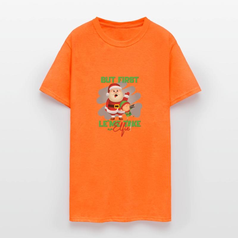 Christmas Elfie & Santa Photobomb Tee