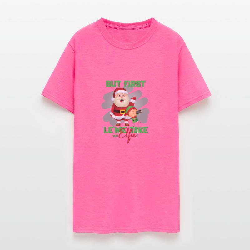 Christmas Elfie & Santa Photobomb Tee