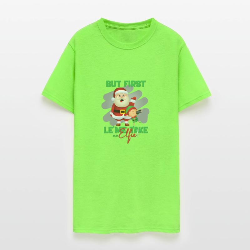 Christmas Elfie & Santa Photobomb Tee
