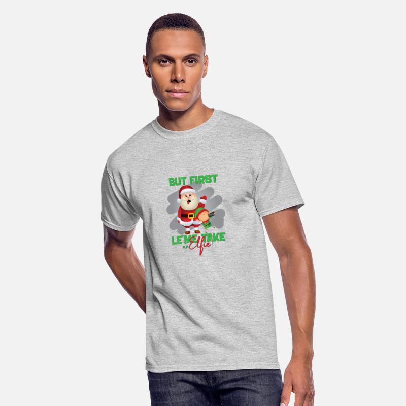 Christmas Elfie & Santa Photobomb Tee