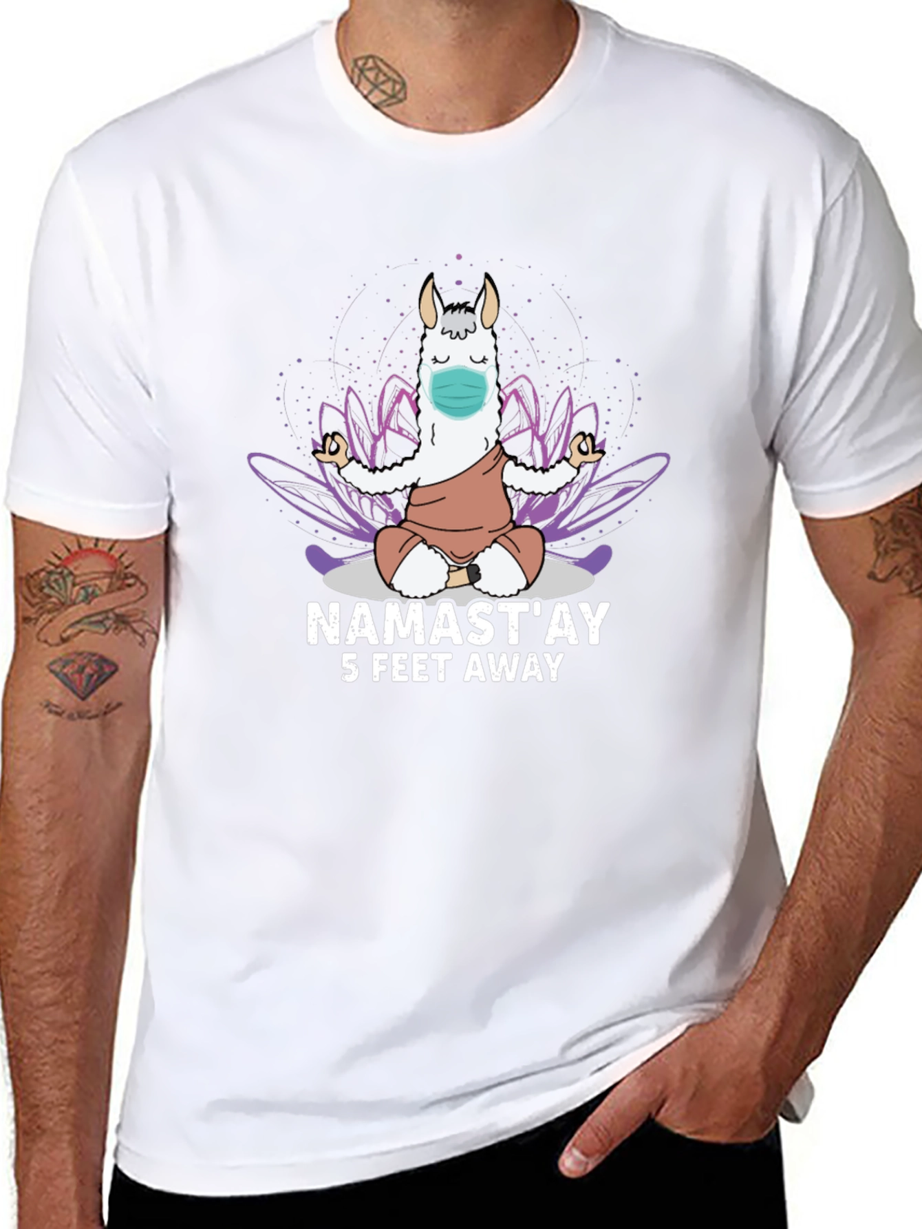 Namastay 5 Feet Away Graphic T-Shirt