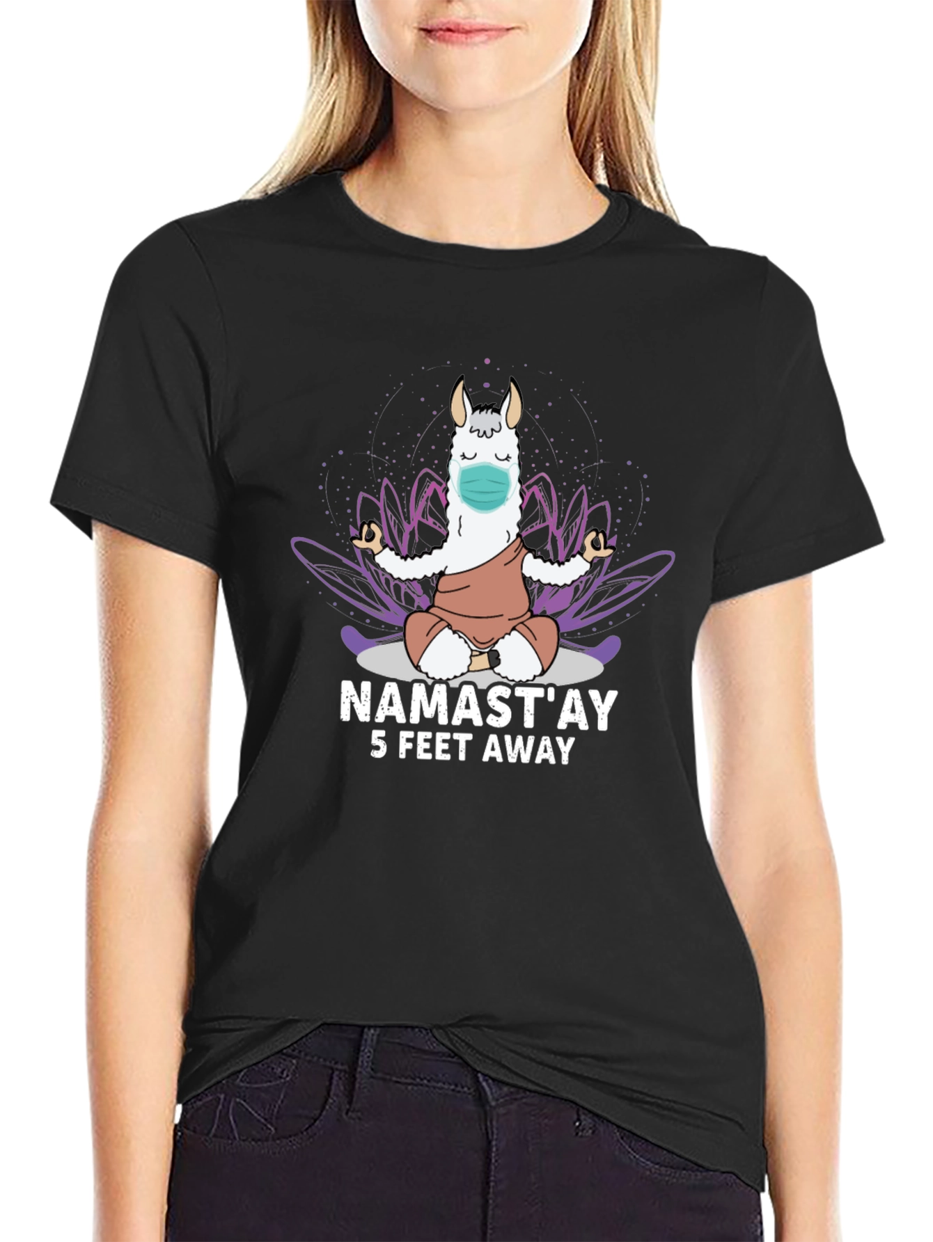 Namastay 5 Feet Away Graphic T-Shirt