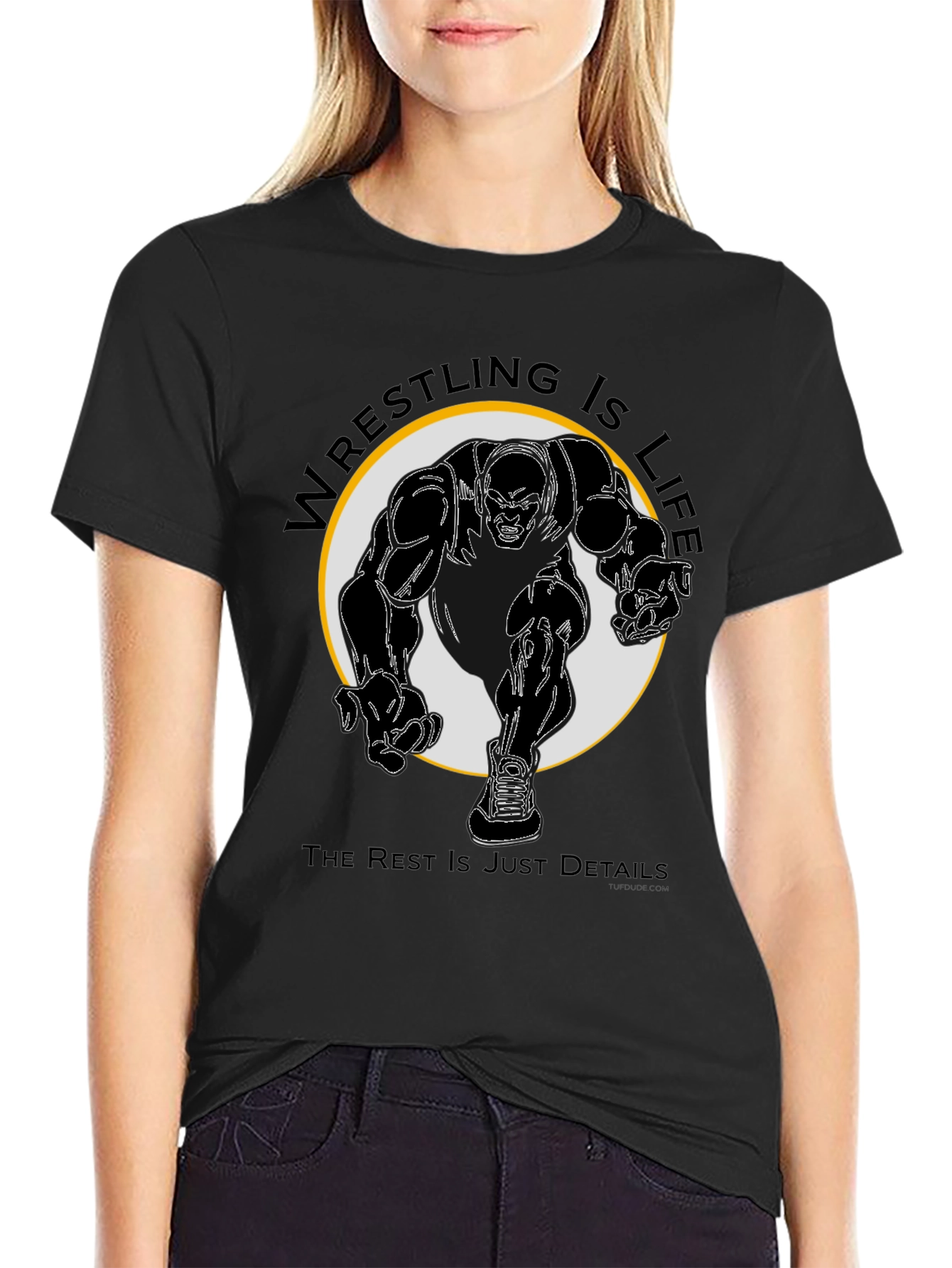 Wrestling Is Life Black T-Shirt