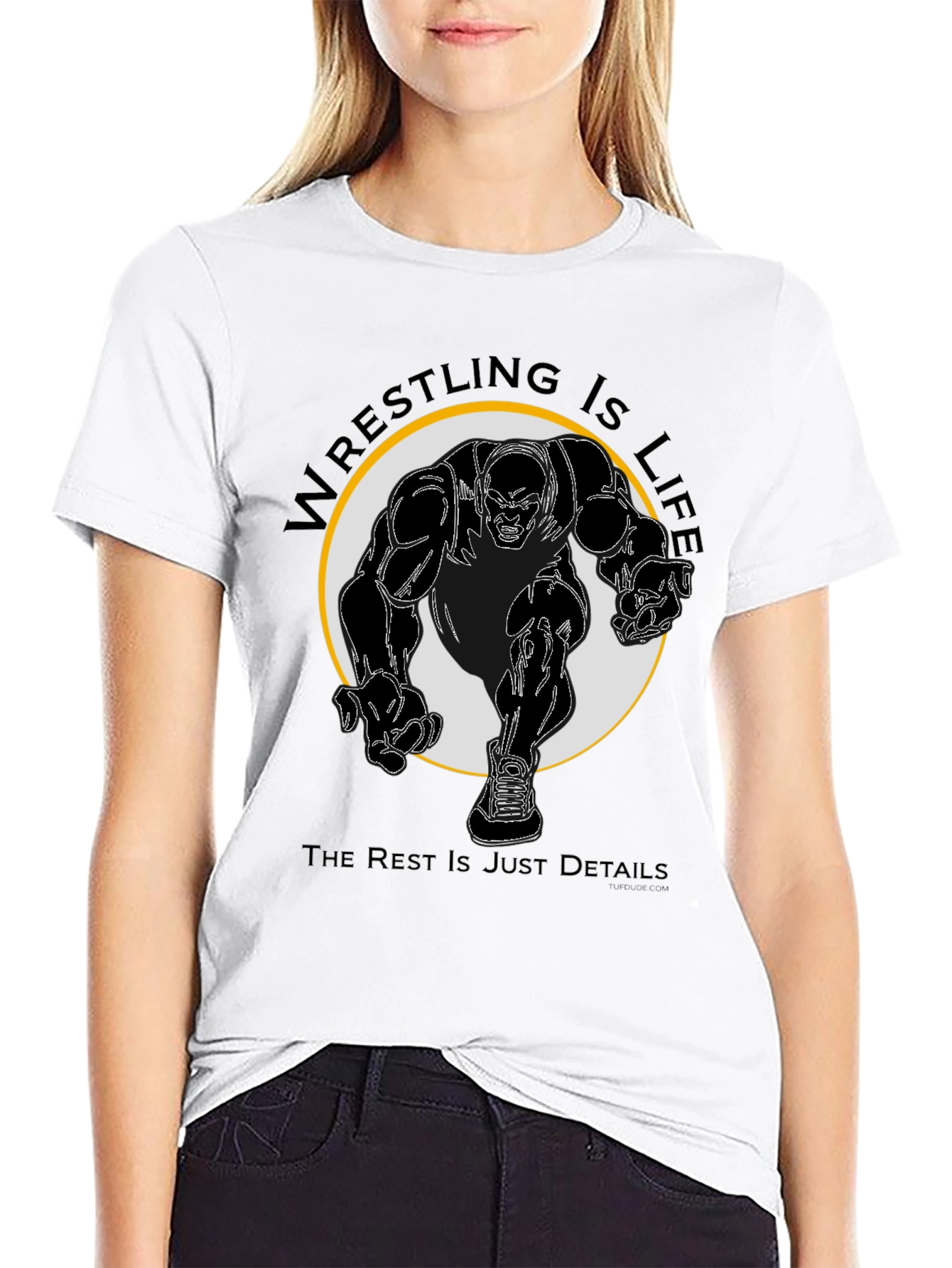 Wrestling Is Life Black T-Shirt