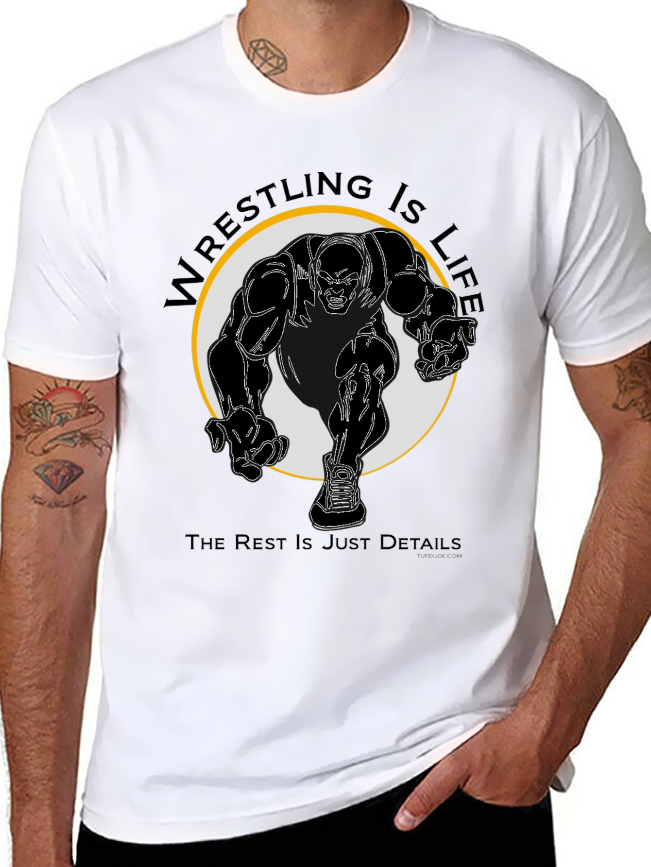 Wrestling Is Life Black T-Shirt