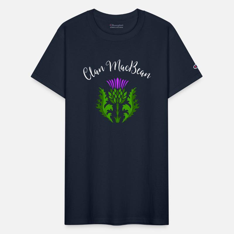 Clan MacBean Surname Thistle Flower Scottish Clan