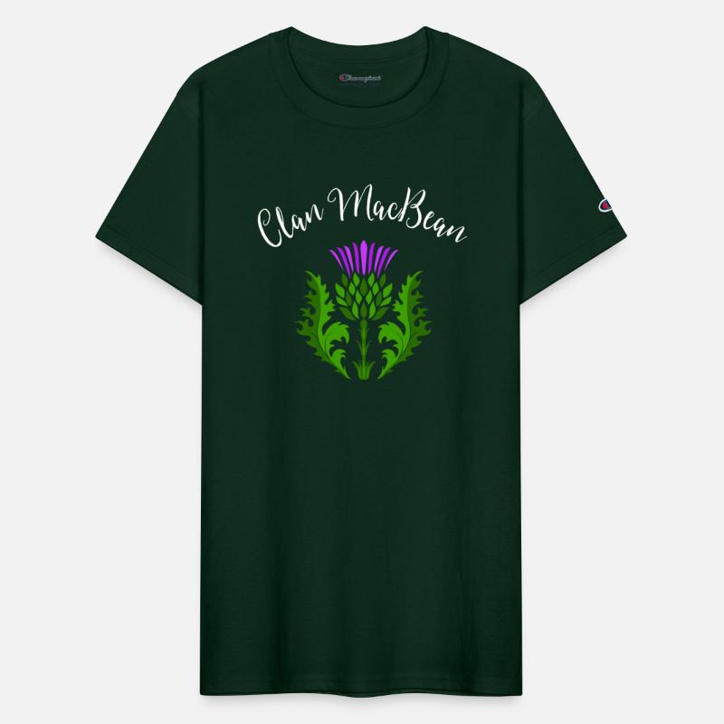 Clan MacBean Surname Thistle Flower Scottish Clan