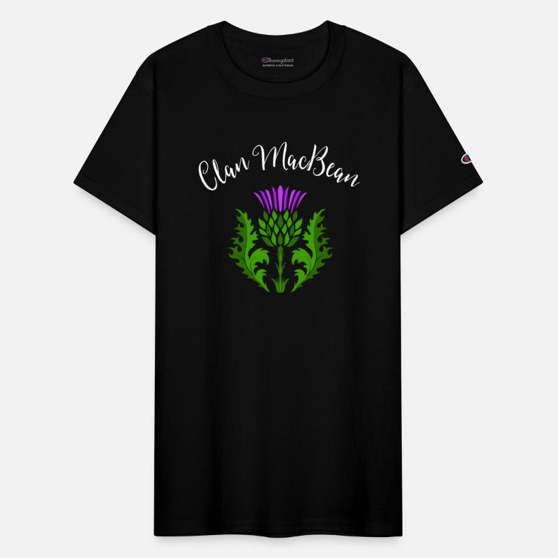 Clan MacBean Surname Thistle Flower Scottish Clan