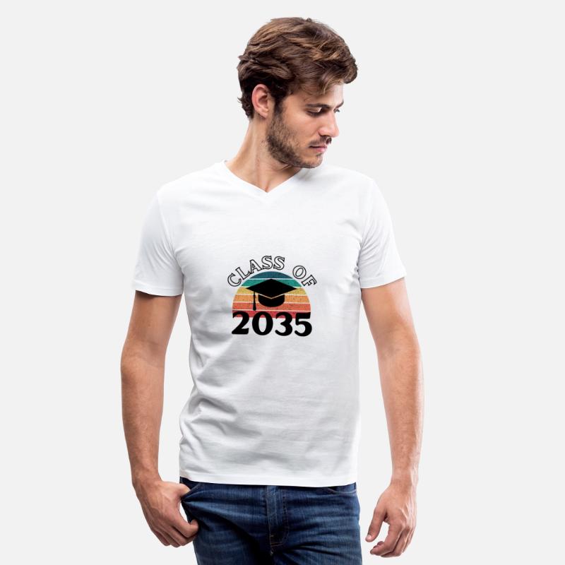Class of 2035 with black text and vintage sunset
