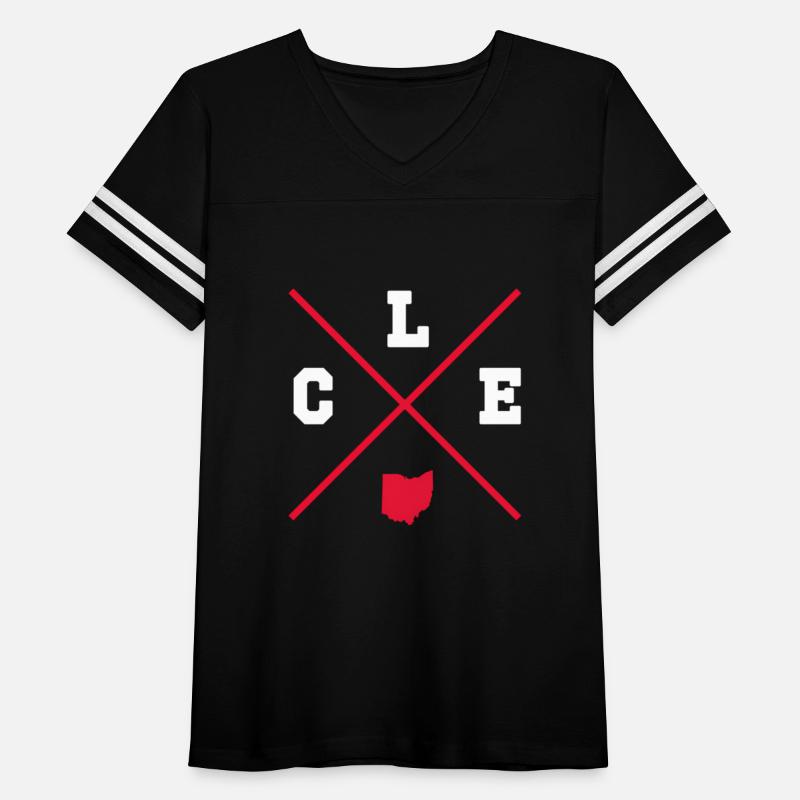 Cle Cleveland Ohio Red State Outline