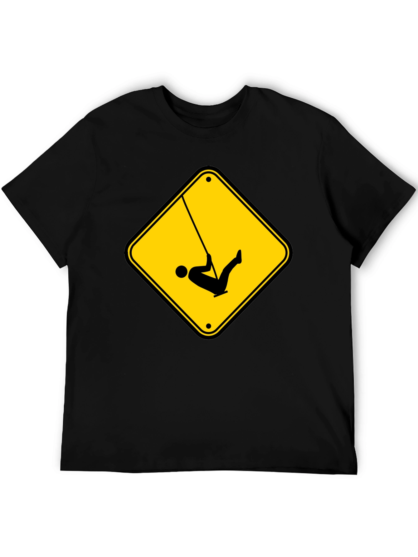 Caution Swing T-Shirt - Black Tee
