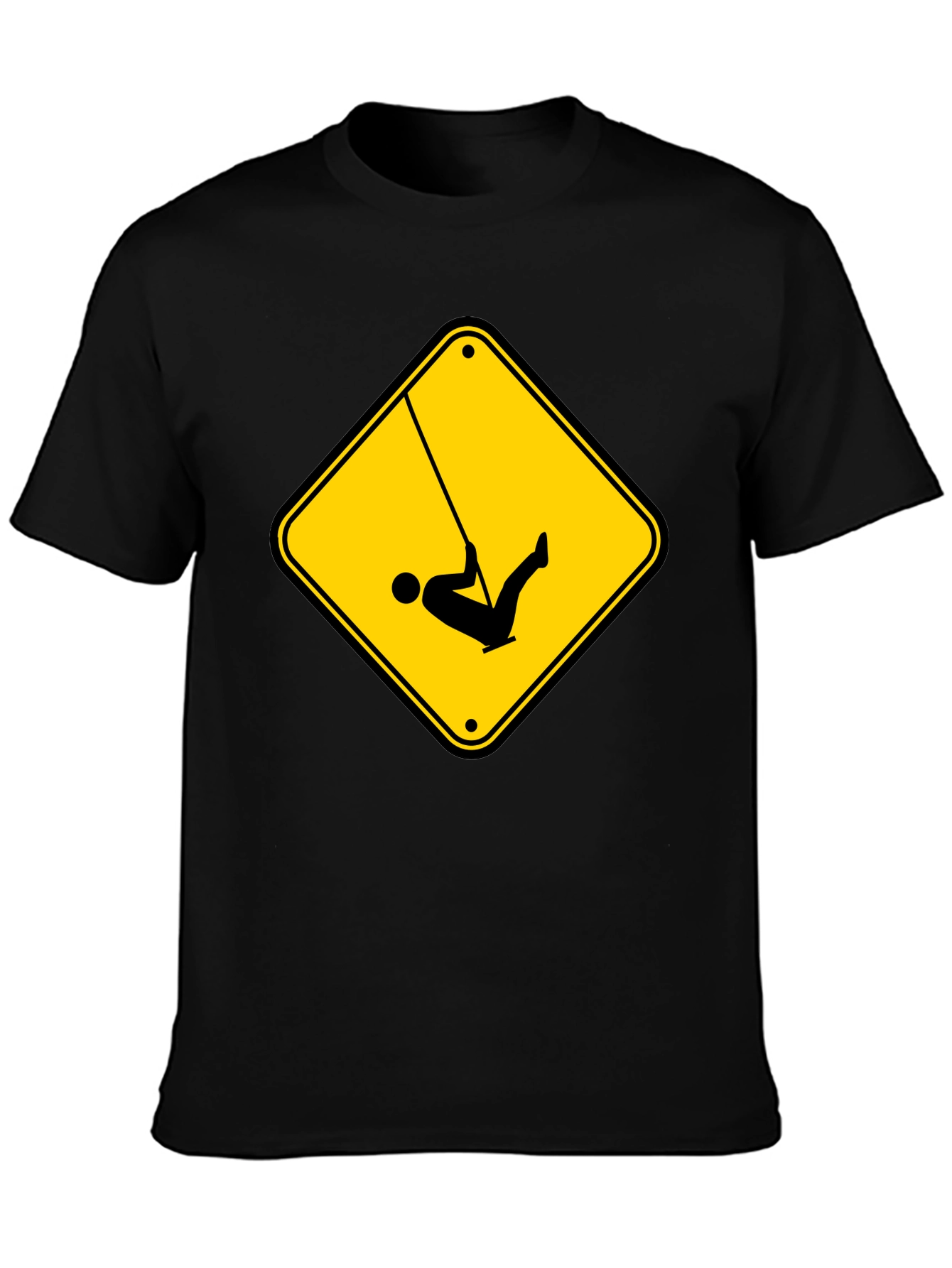 Caution Swing T-Shirt - Black Tee