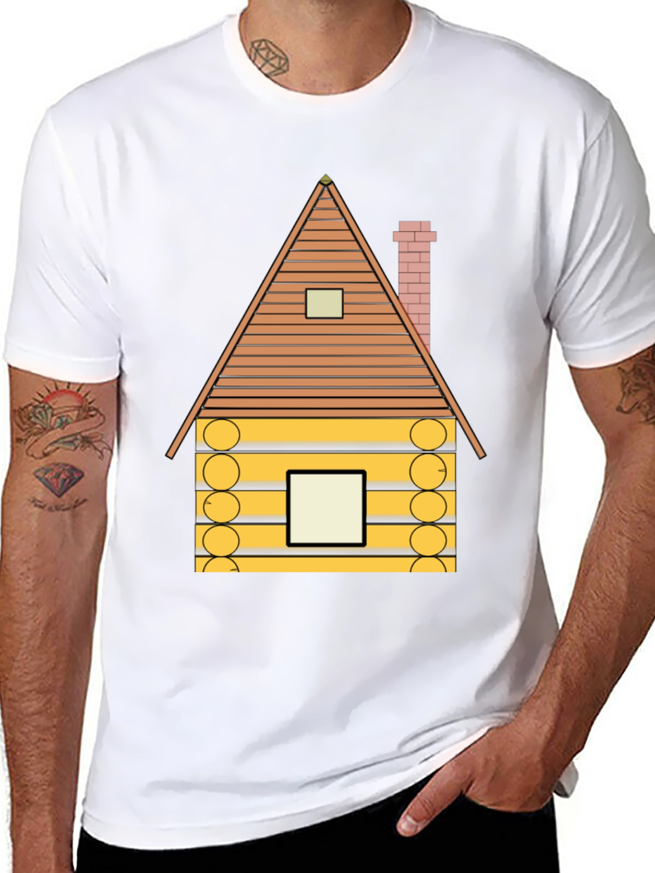 Cabin Graphic T-Shirt - Novelty Design