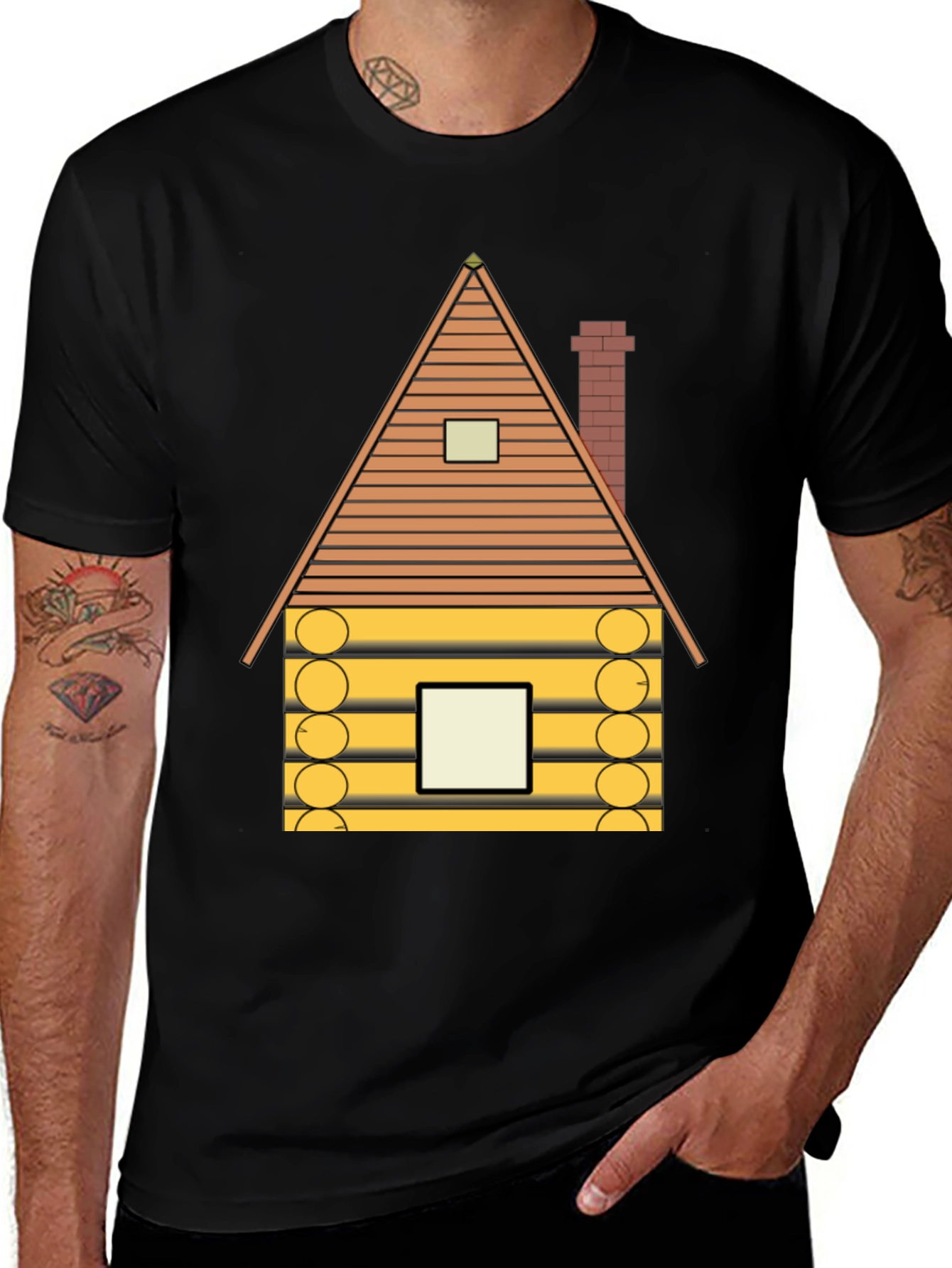 Cabin Graphic T-Shirt - Novelty Design
