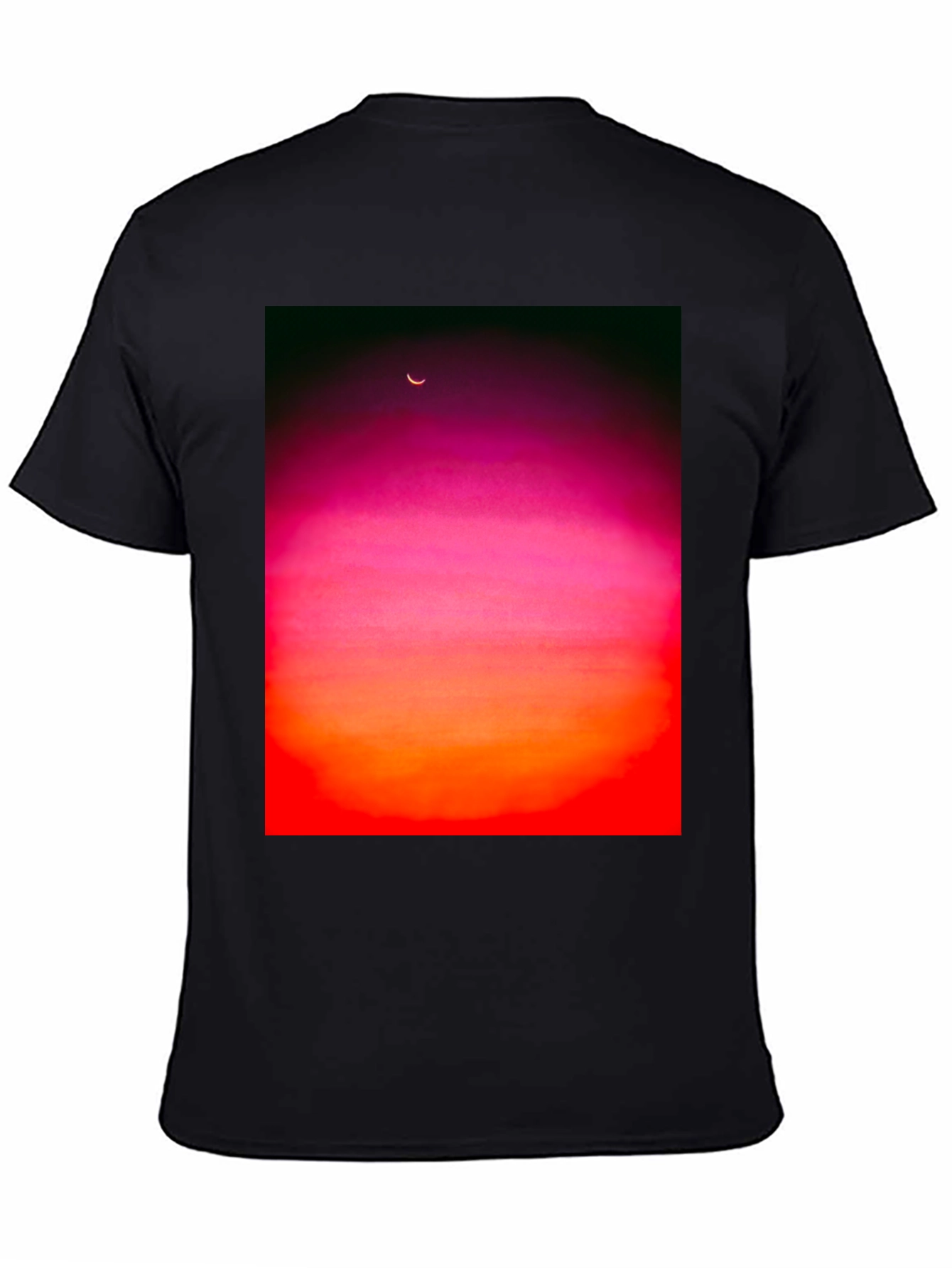 Sunset Moon Graphic Tee - Black Unisex T-Shirt